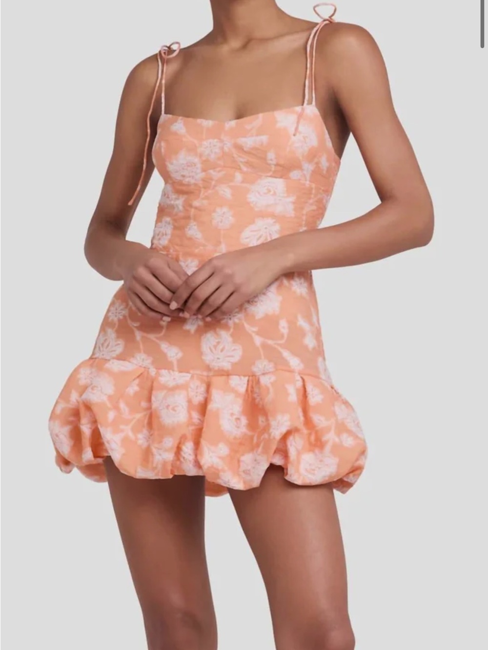 Amanda Uprichard summer orange bubble romper